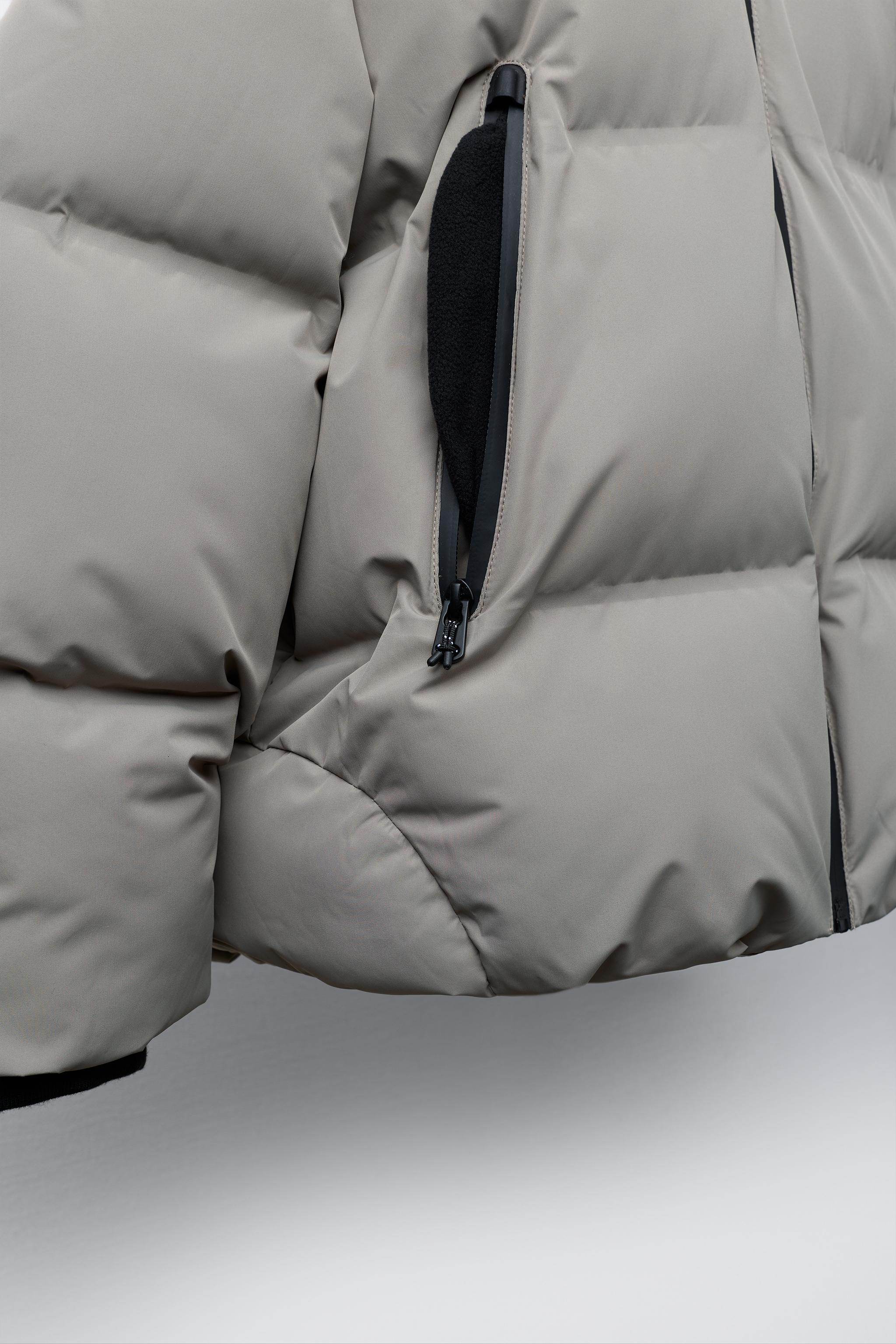 WATER REPELLENT PUFFER COAT WITH ZIPPERS